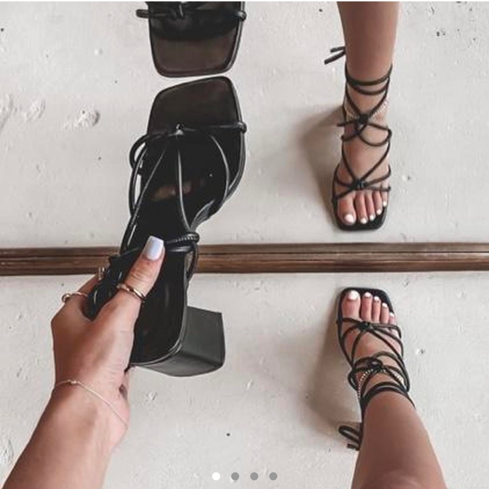 Black Strappy Heels